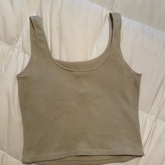 Beige Shinny Chic Dynamic Camisole - Picture 2 of 4